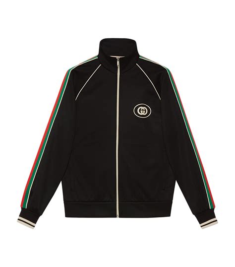 gucci web striped track jacket|gucci track jacket women.